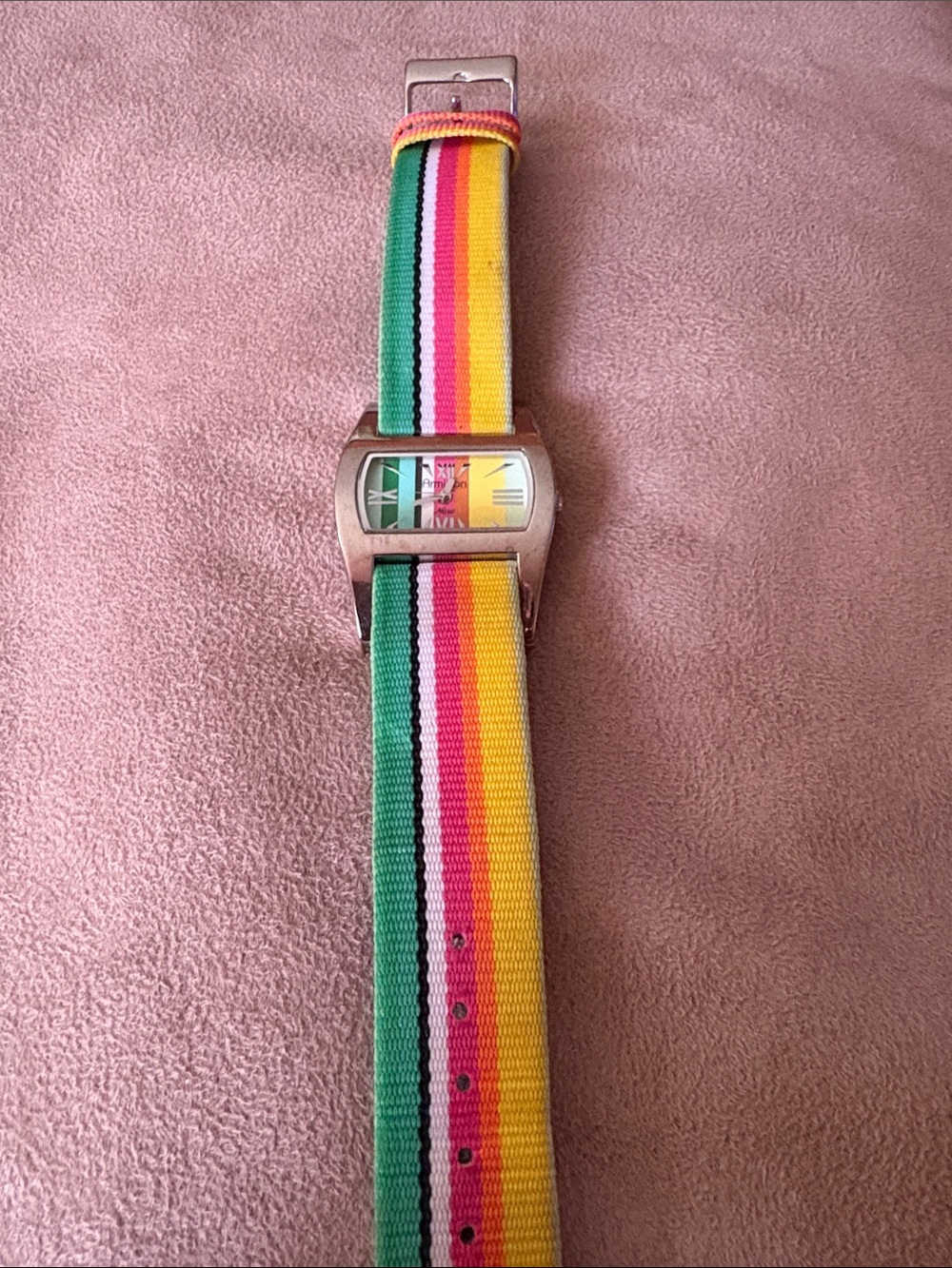 Armitron vintage multi-colored band watch